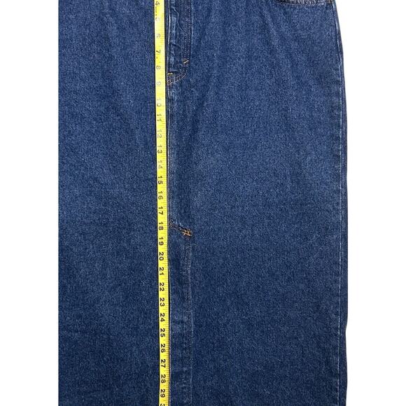 Vtg Gitano Denim Skirt Sz 18/20 H6 Straight Front Slit 90s Y2K Made In USA READ - Picture 7 of 12